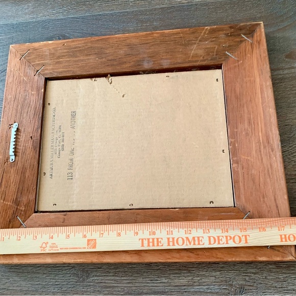 Vintage  Framed Hand Painted Sioux Picture Native American 15/18 Inch - Picture 12 of 15